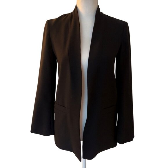 Aritzia Wilfred CHEVALIER JACKET Blazer Open Front Black Size XXS - Picture 7 of 7